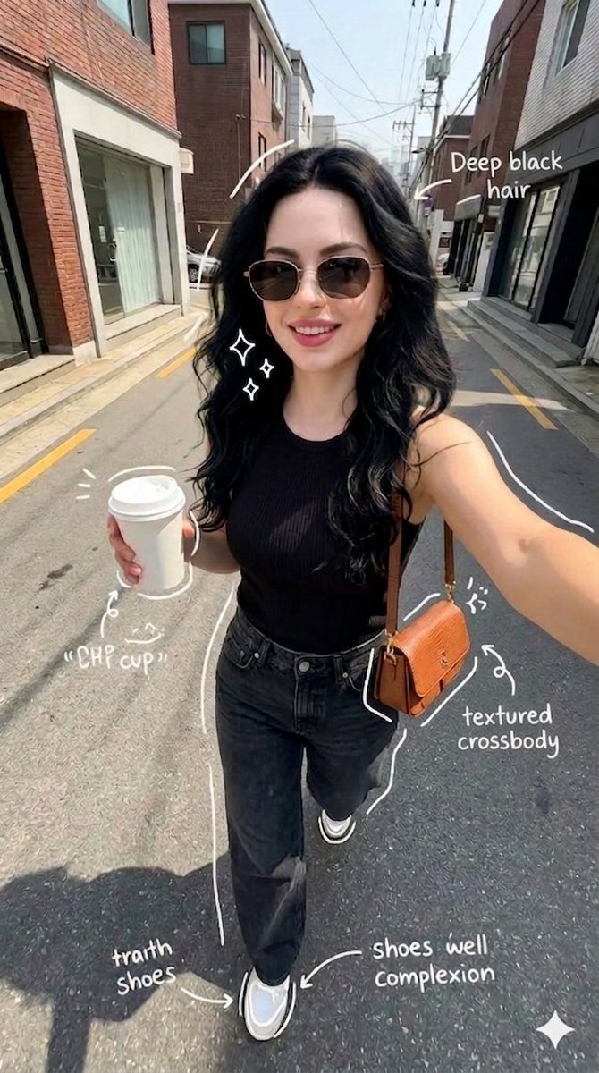 Street Style Selfie with Doodles