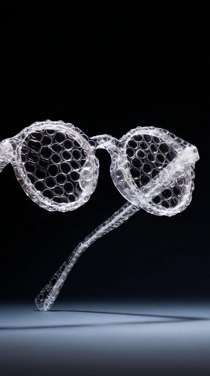 { "prompt": "A studio shot of a transparent bubble wrap fashion elegant [ITEM], empty with nothing …