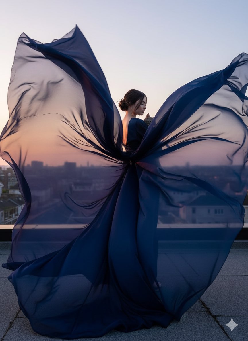 {   "render_goal": "High-fashion cinematic motion shot",   "focus": "fabric movement",   "wardrobe"…
