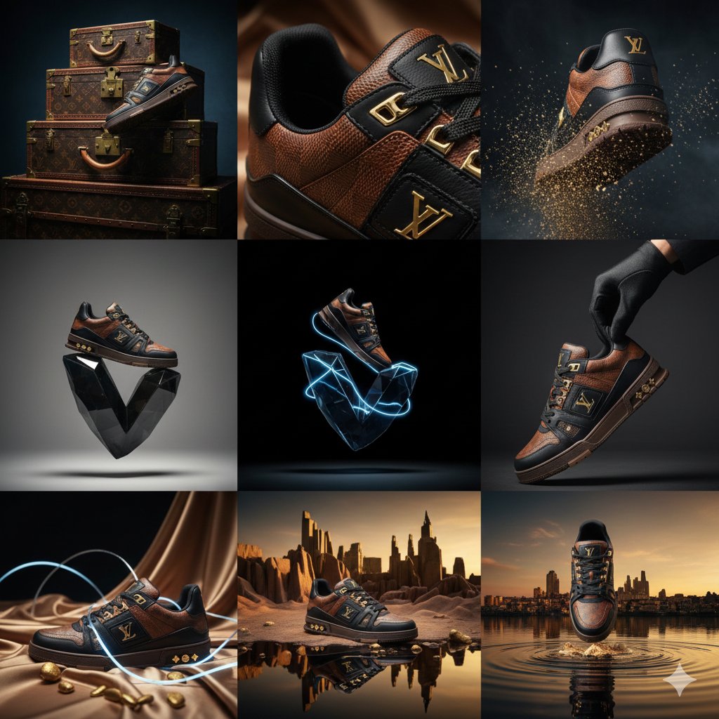 { "campaign_metadata": { "brand_identity": "Louis Vuitton Malletier", "product_focus": "Luxury Leat…