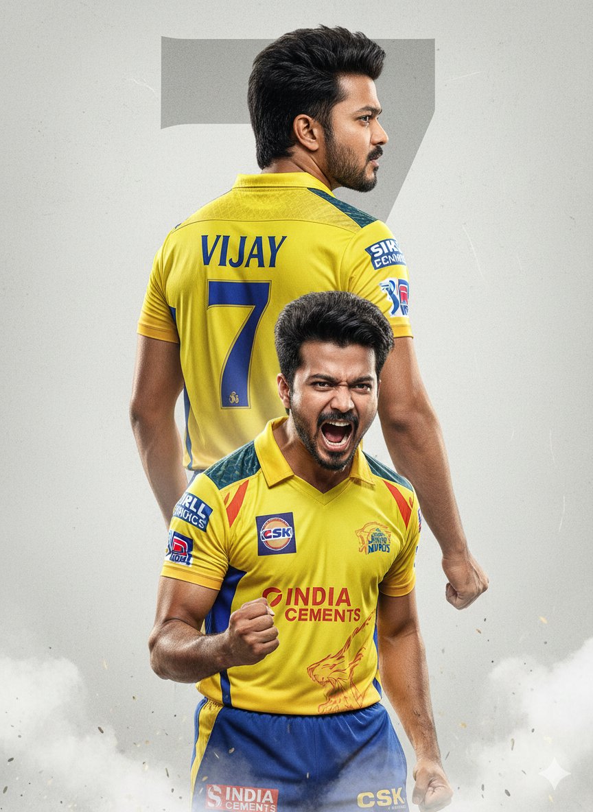 An ultra-realistic cinematic cricket poster featuring a young Indian male cricketer using the uploa…