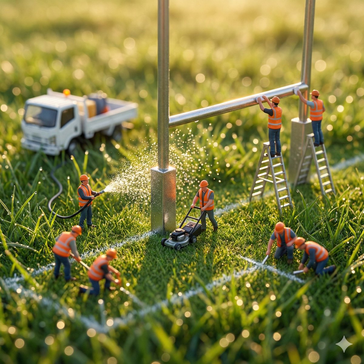 { "prompt": "Ultra-realistic macro photography of miniature construction workers working inside a l…