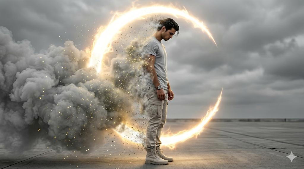 Create an ultra-realistic, cinematic 8K image with high-contrast dramatic lighting and a photo-real…