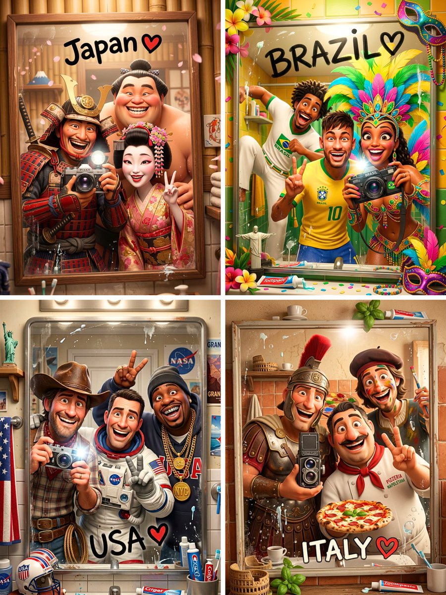 High-quality stylized 3D CGI Pixar-style render, vertical 3:4 composition, three most iconic and re…