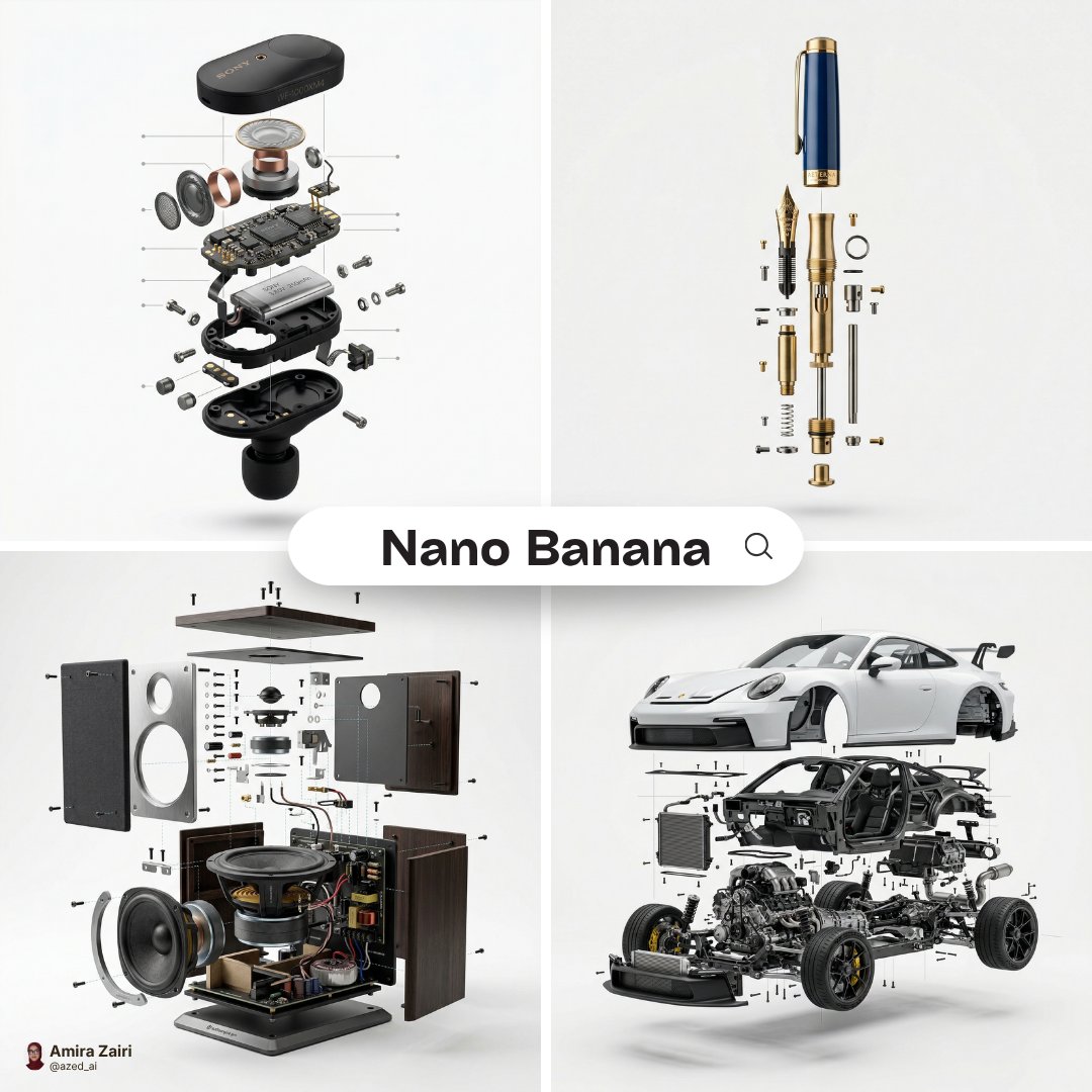[product], high-end product advertising, white seamless background, exploded view with inner mechan…