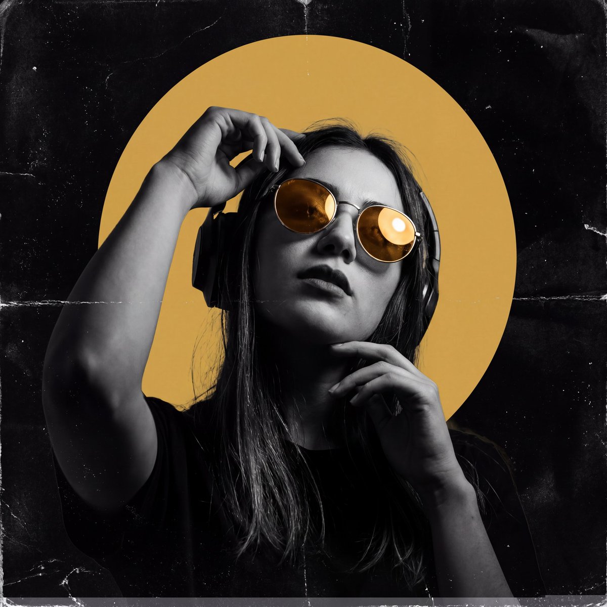 Create a dark, high‑contrast poster with a moody, underground club aesthetic. The composition featu…