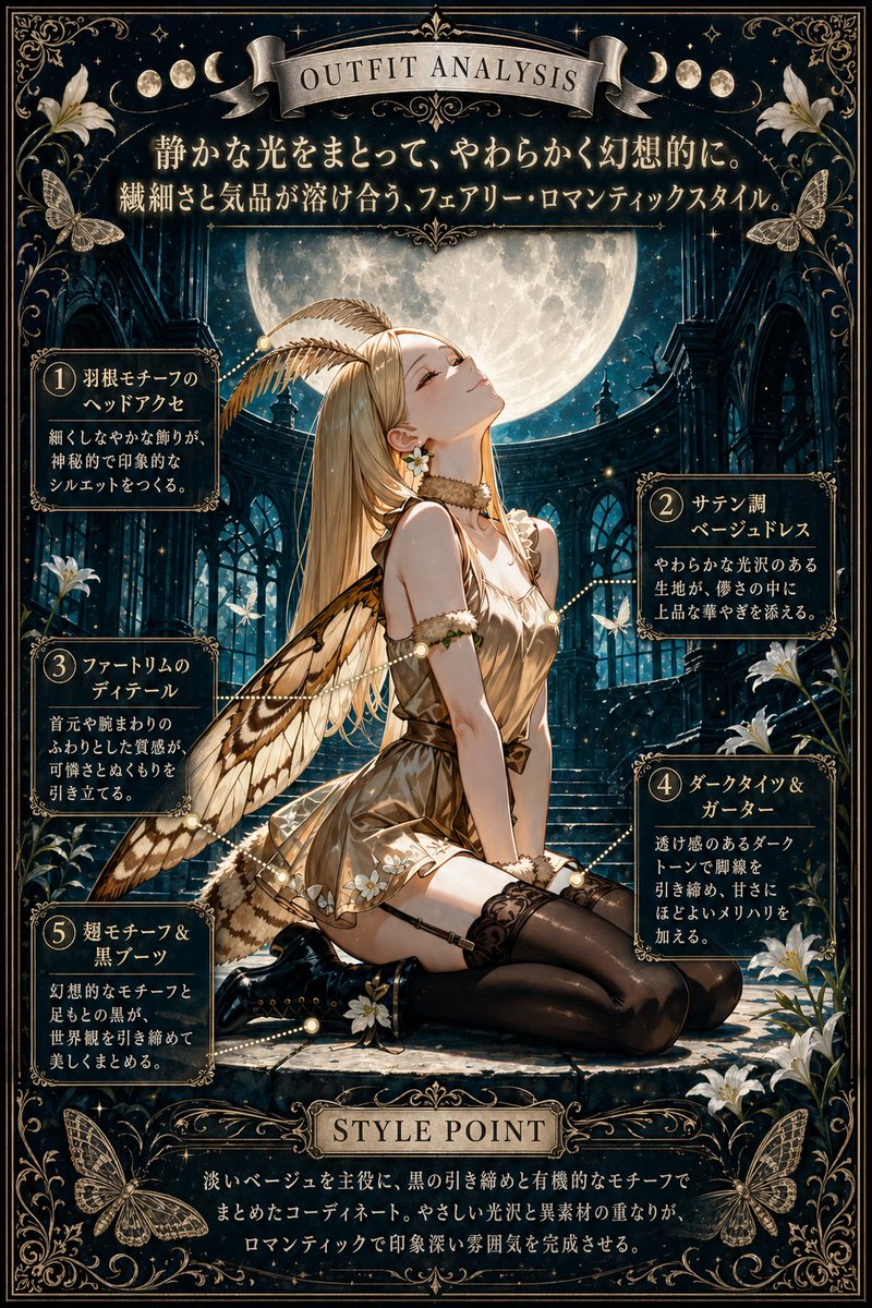 Moonlit Fairy Outfit Analysis Poster
