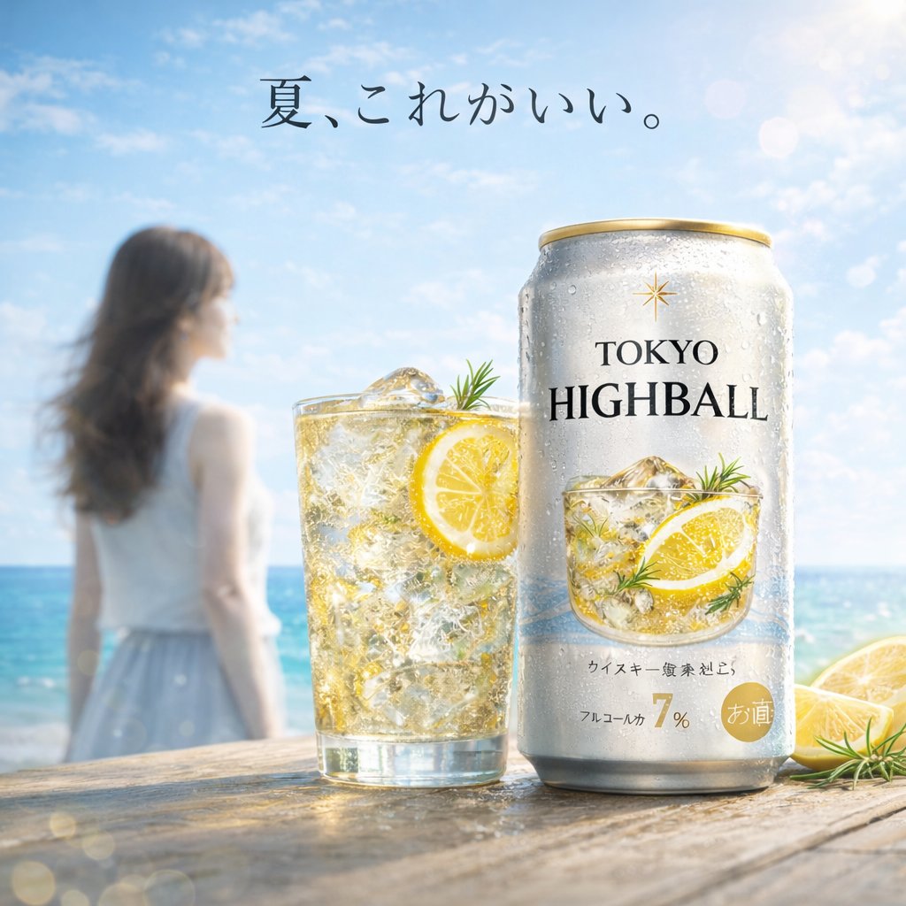 Summer Beach Beverage Commercial Shot