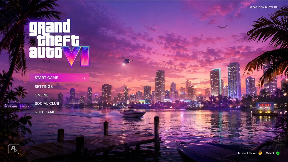 Video Game Main Menu UI Mockup