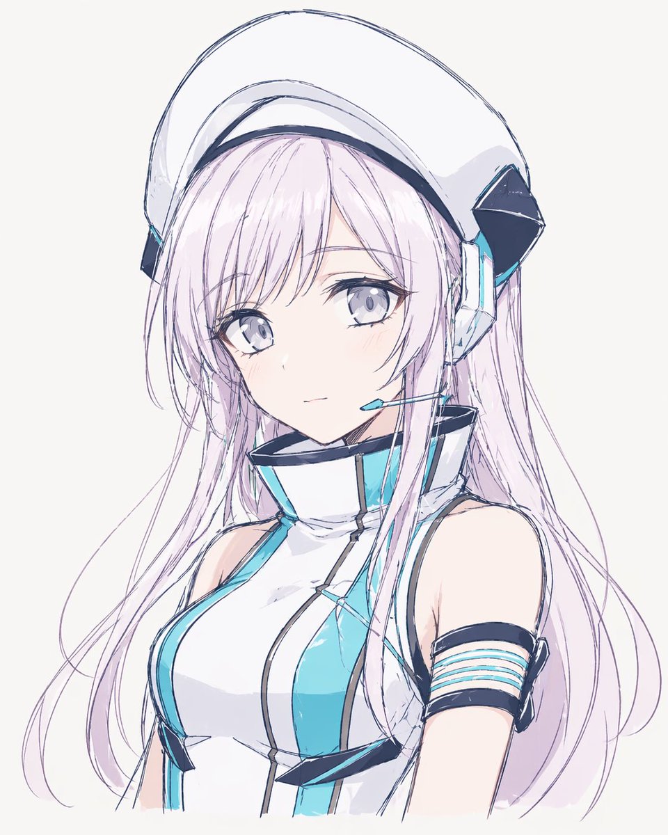 Minimal Sci-Fi Anime Girl Portrait