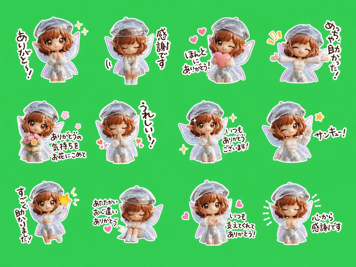 Chibi Fairy Thank-You Sticker Sheet
