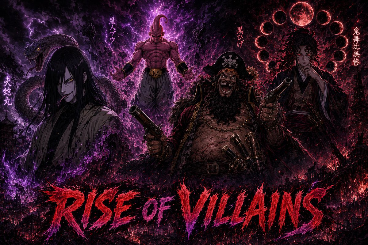 Dark Anime Villains Crossover Poster