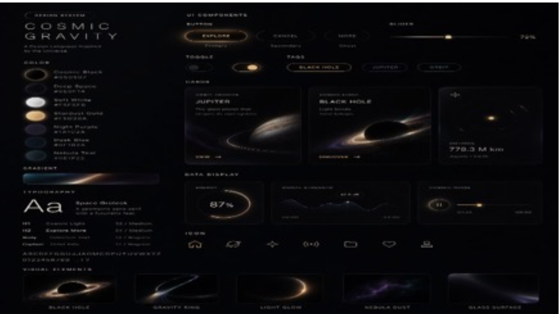 Cosmic Gravity Glass UI System