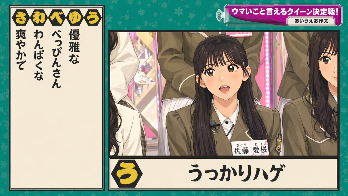 Japanese Variety Show Quiz Screen