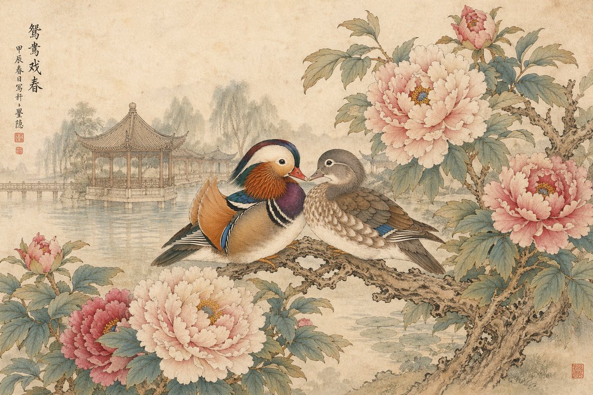 Traditional Chinese Ink Painting Style