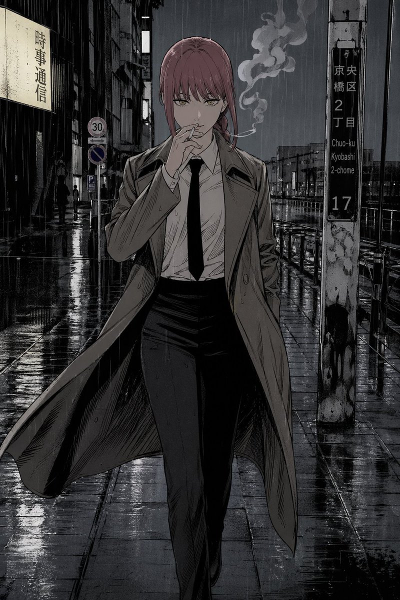 Rainy Tokyo Noir Woman