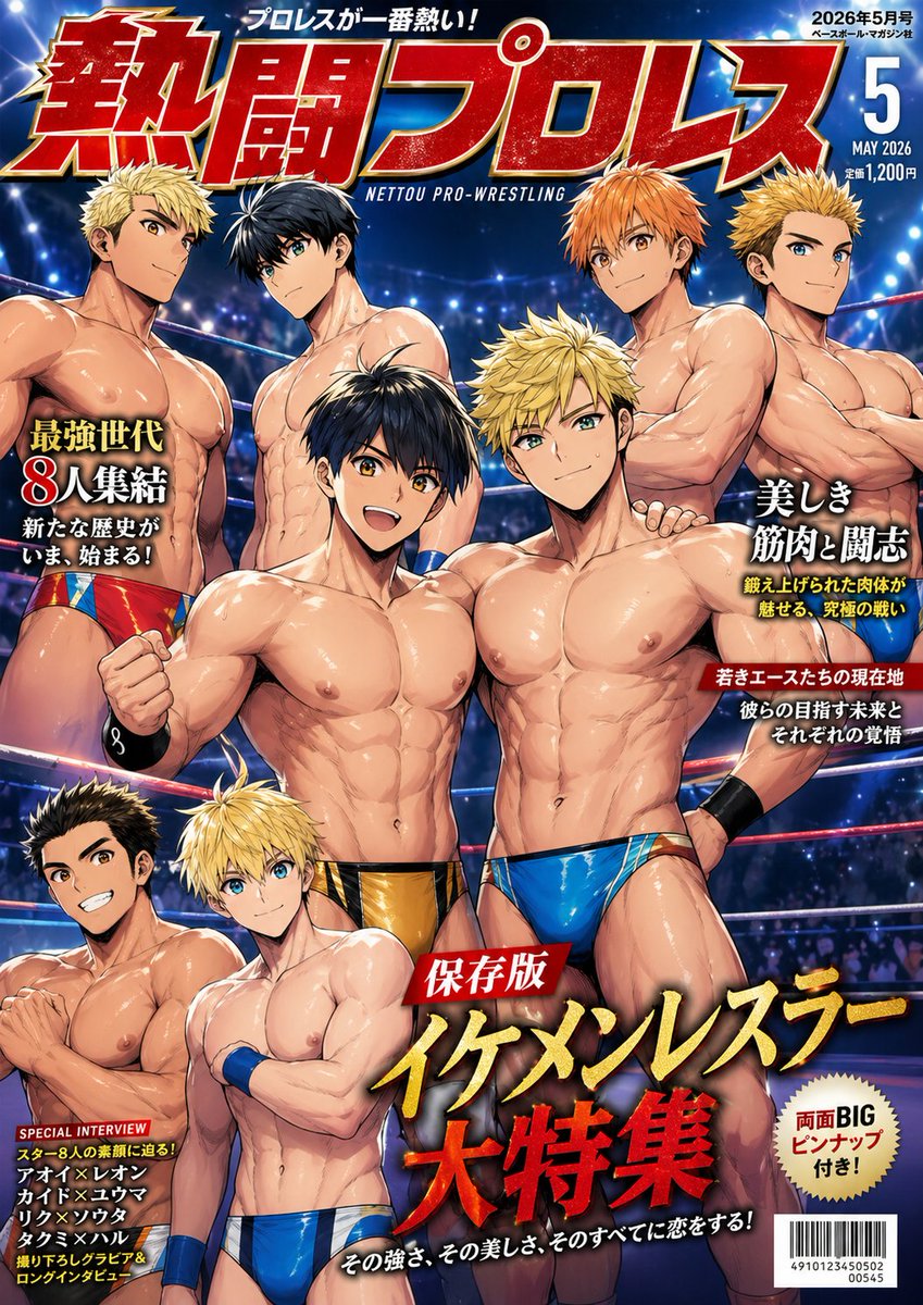 Japanese Pro Wrestling Magazine Cover