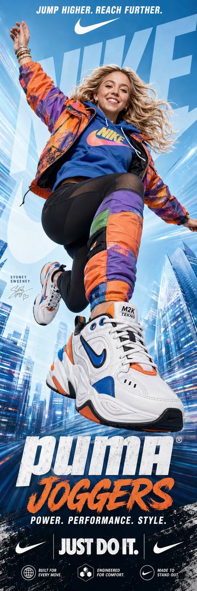Nike advertising poster prompt