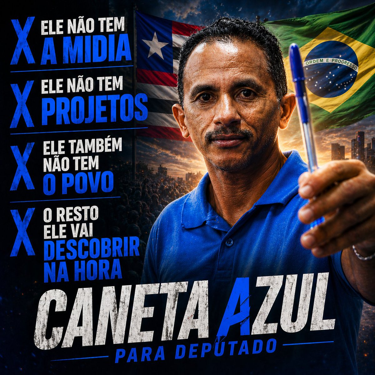 Blue Pen Campaign Poster
