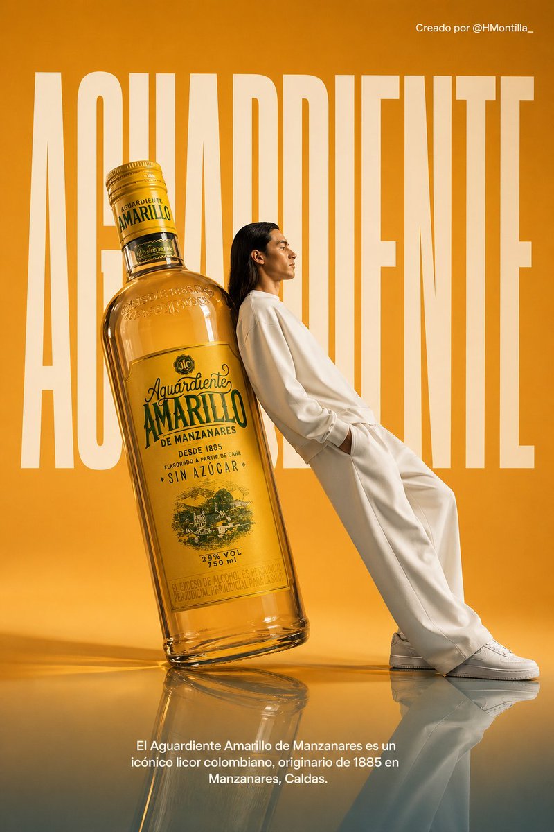 Aguardiente fashion ad from portrait reference