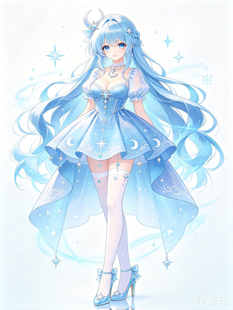 Celestial Blue Anime Princess