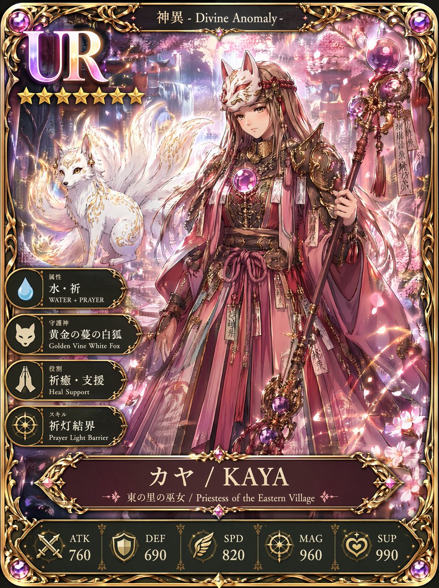UR Fox Priestess Fantasy Card