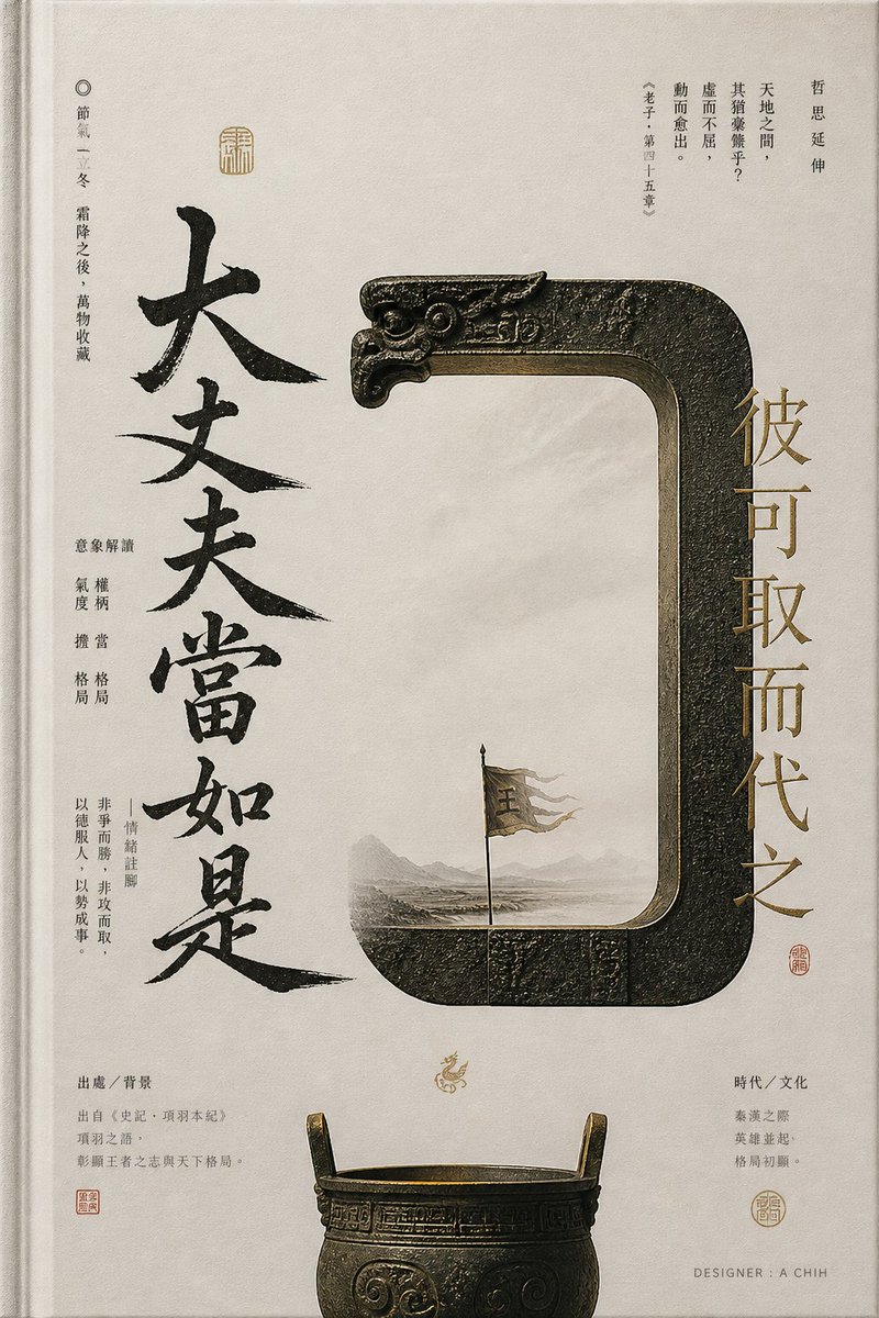 Ancient Chinese Bronze Calligraphy Poster