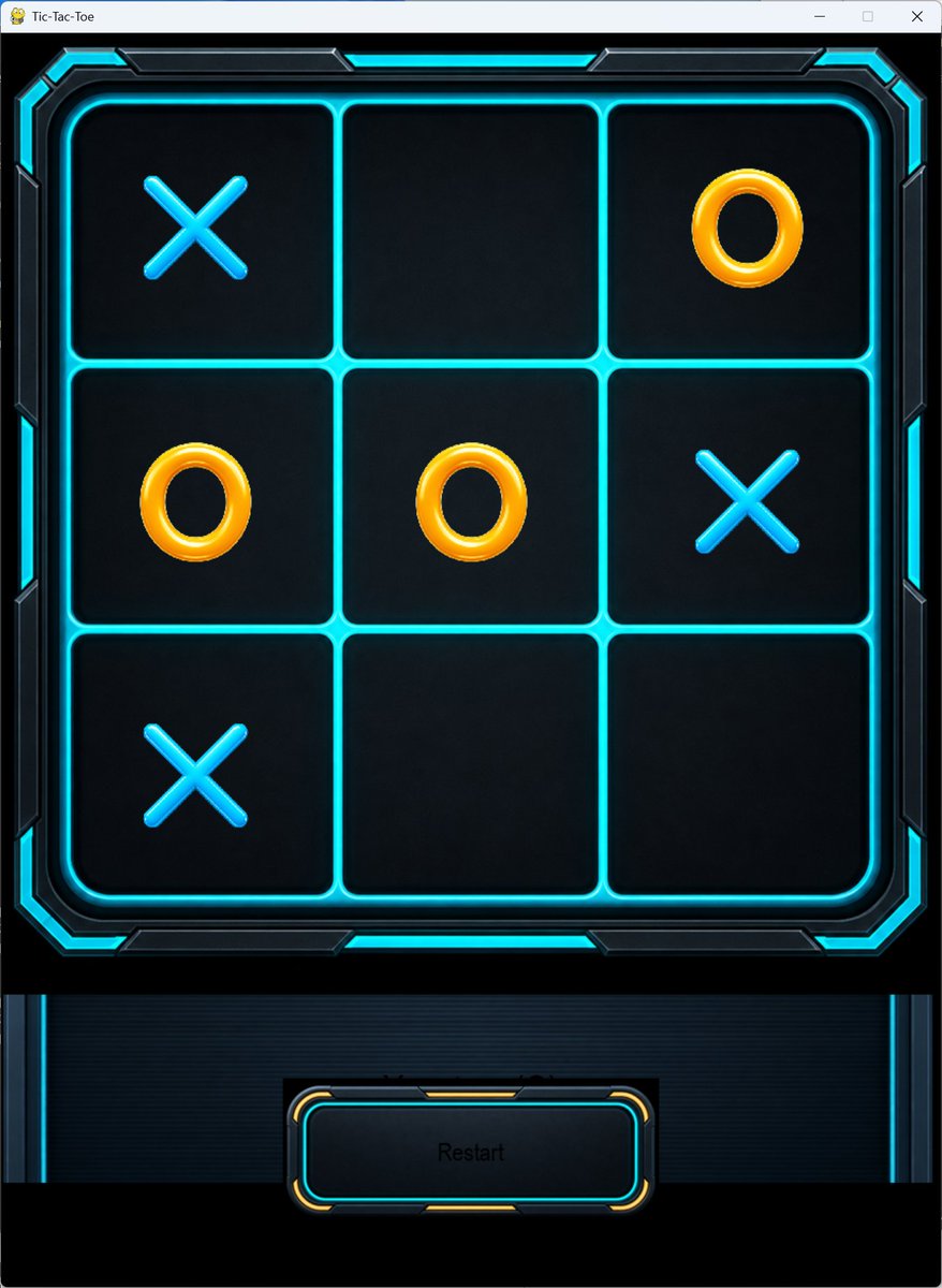 Futuristic Neon Tic-Tac-Toe UI
