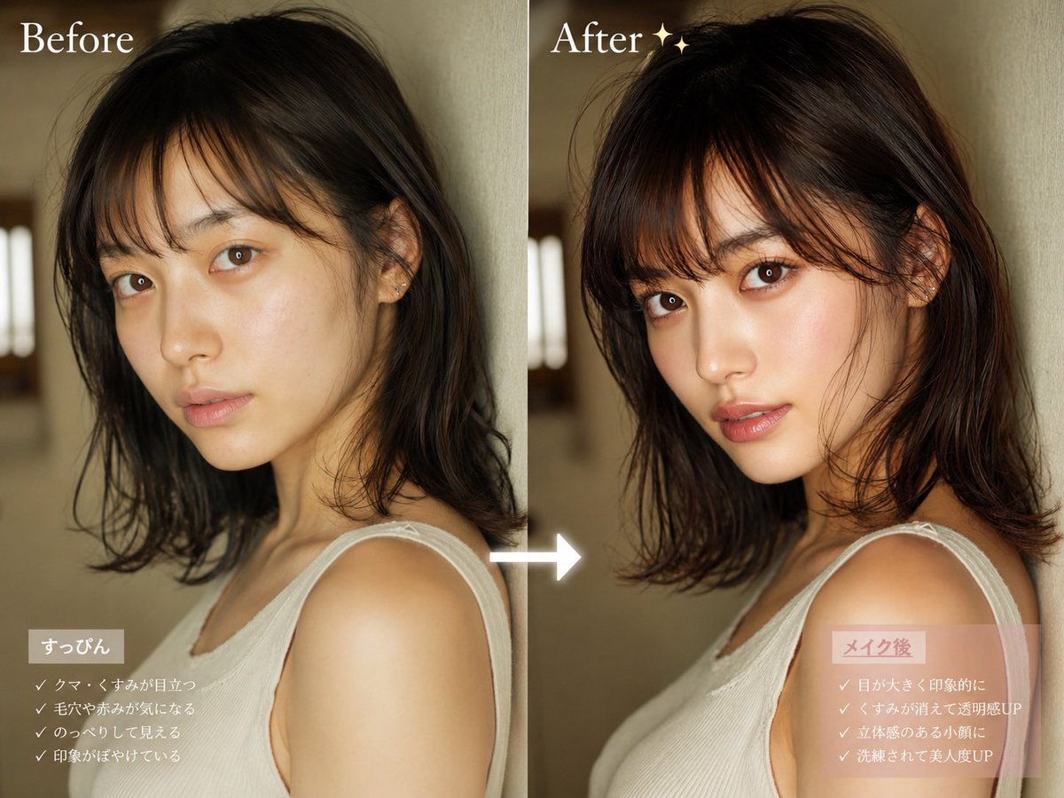 Before After Makeup Transformation