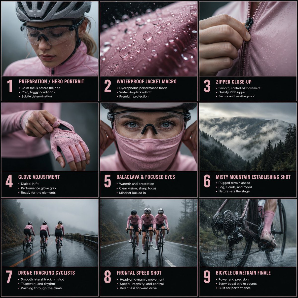Cinematic Cycling Storyboard