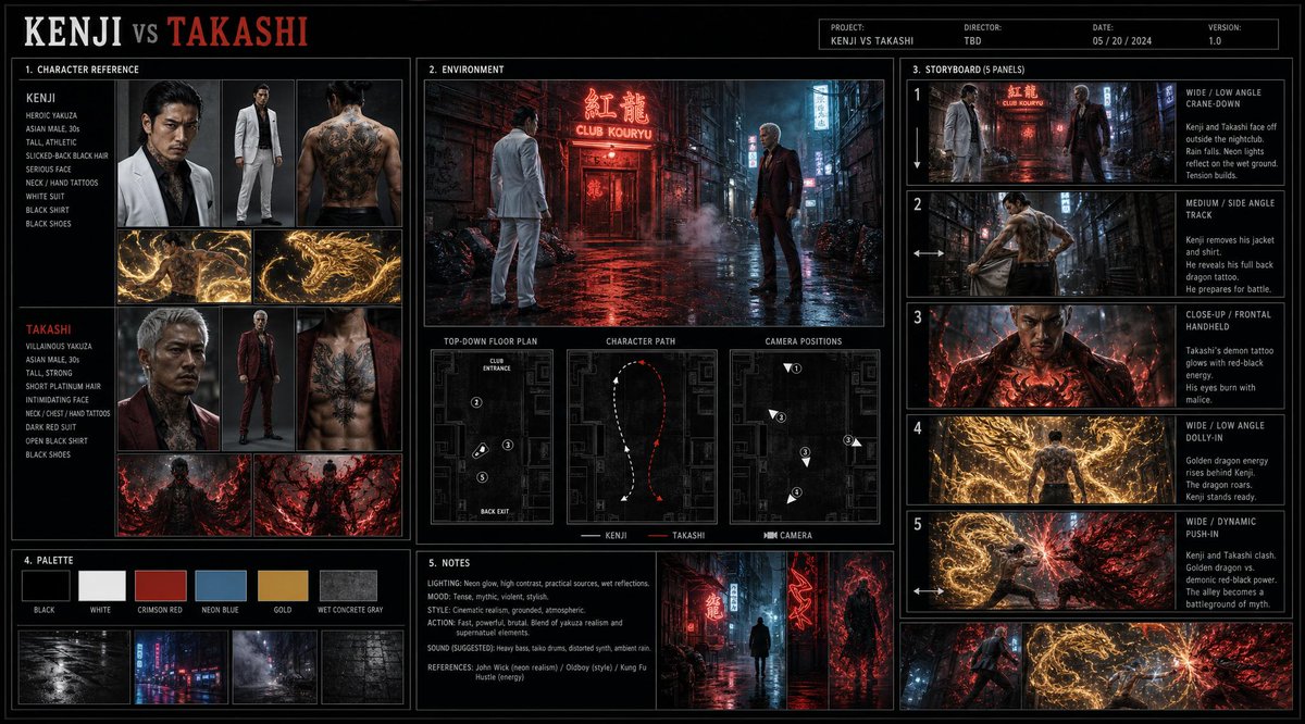 Cinematic Film Pre-Production Sheet
