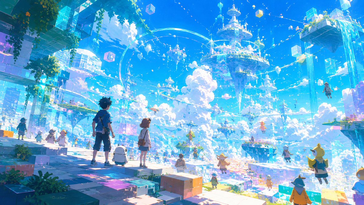 Crystal Sky City Anime Vista