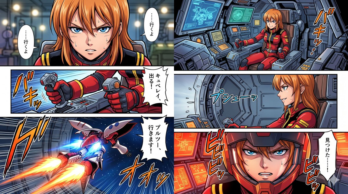 Six-Panel Mecha Pilot Manga