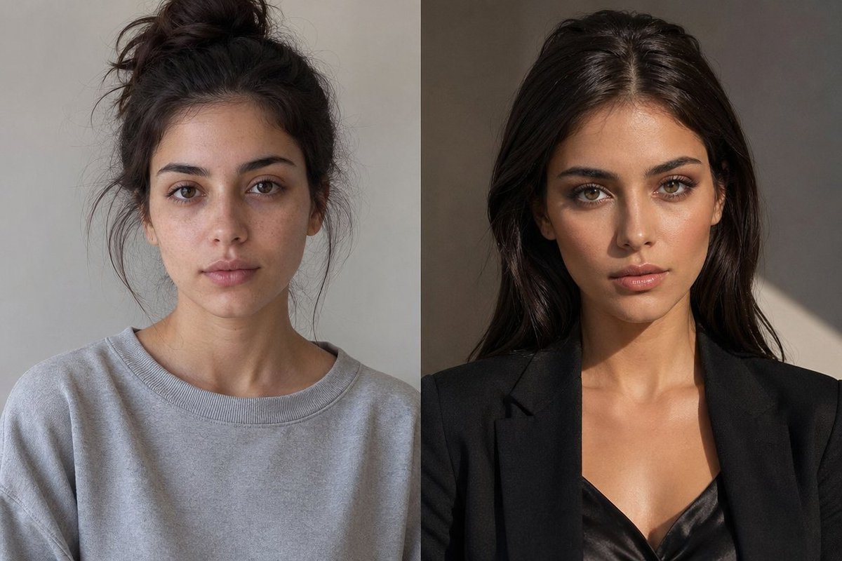 Side-by-Side Glow-Up Portrait