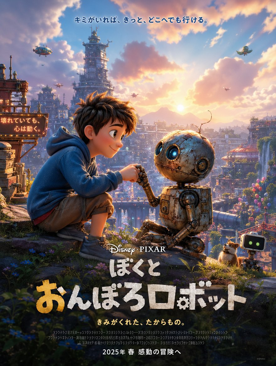 Steampunk Robot Movie Poster