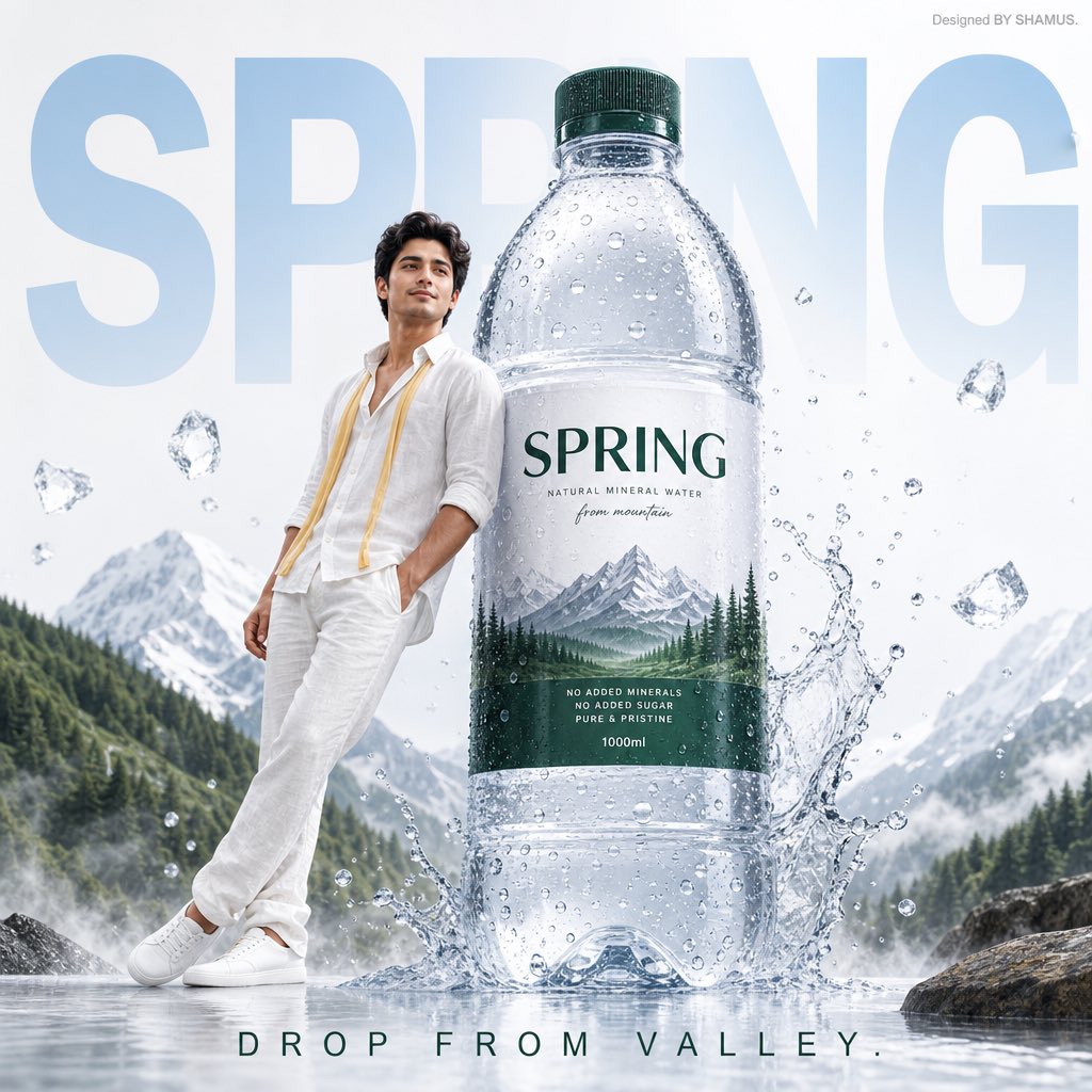 Premium Mineral Water Advertisement