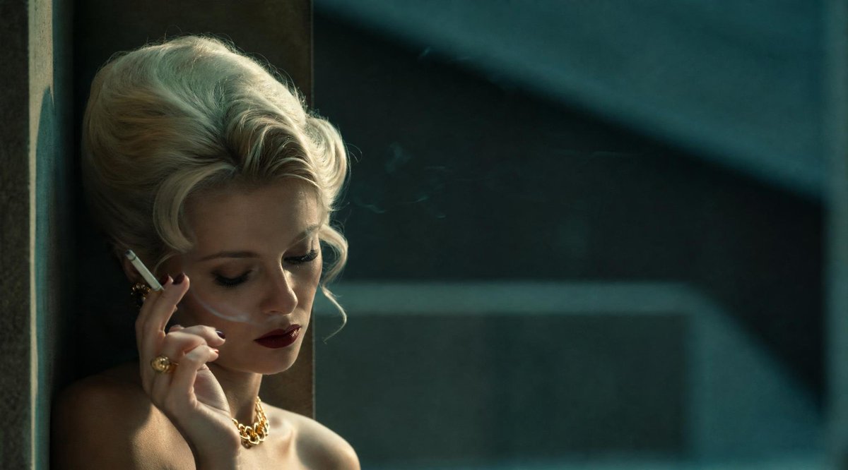 Censored Vintage Smoking Film Still