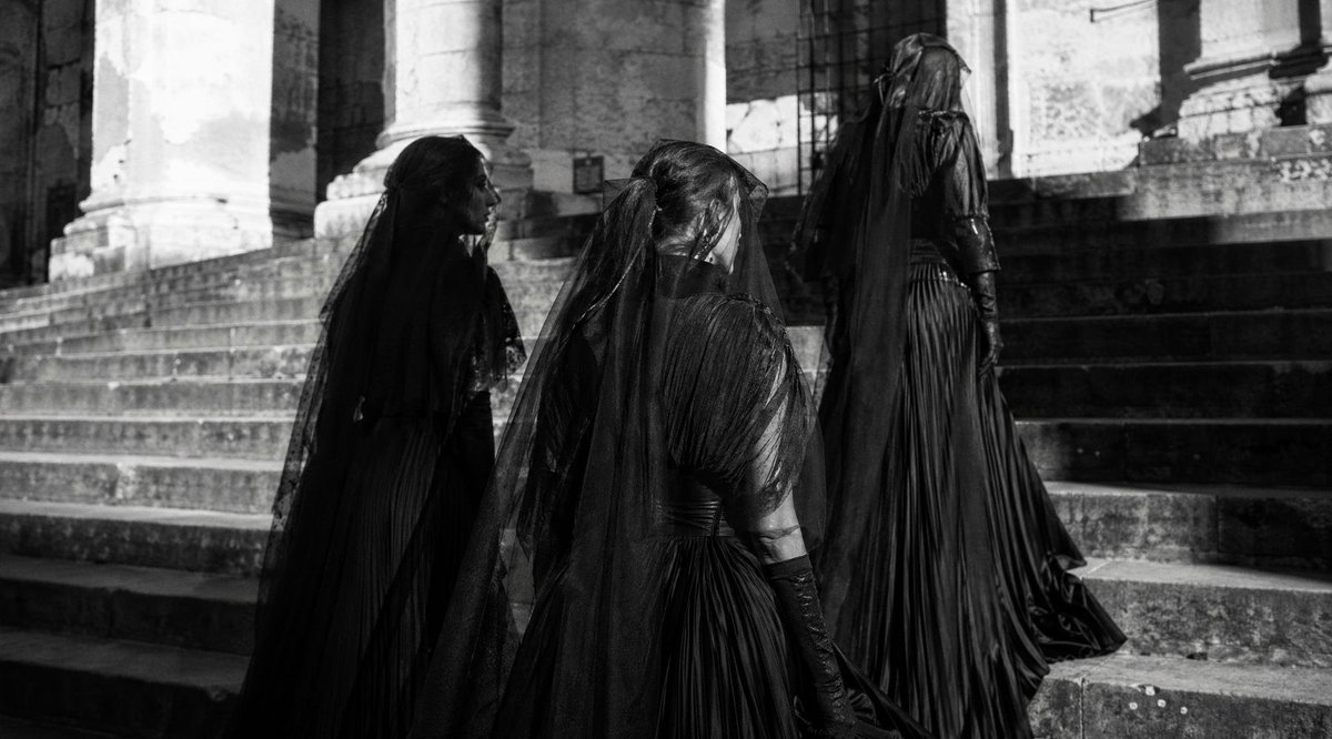 Gothic Mourners on Cathedral Steps