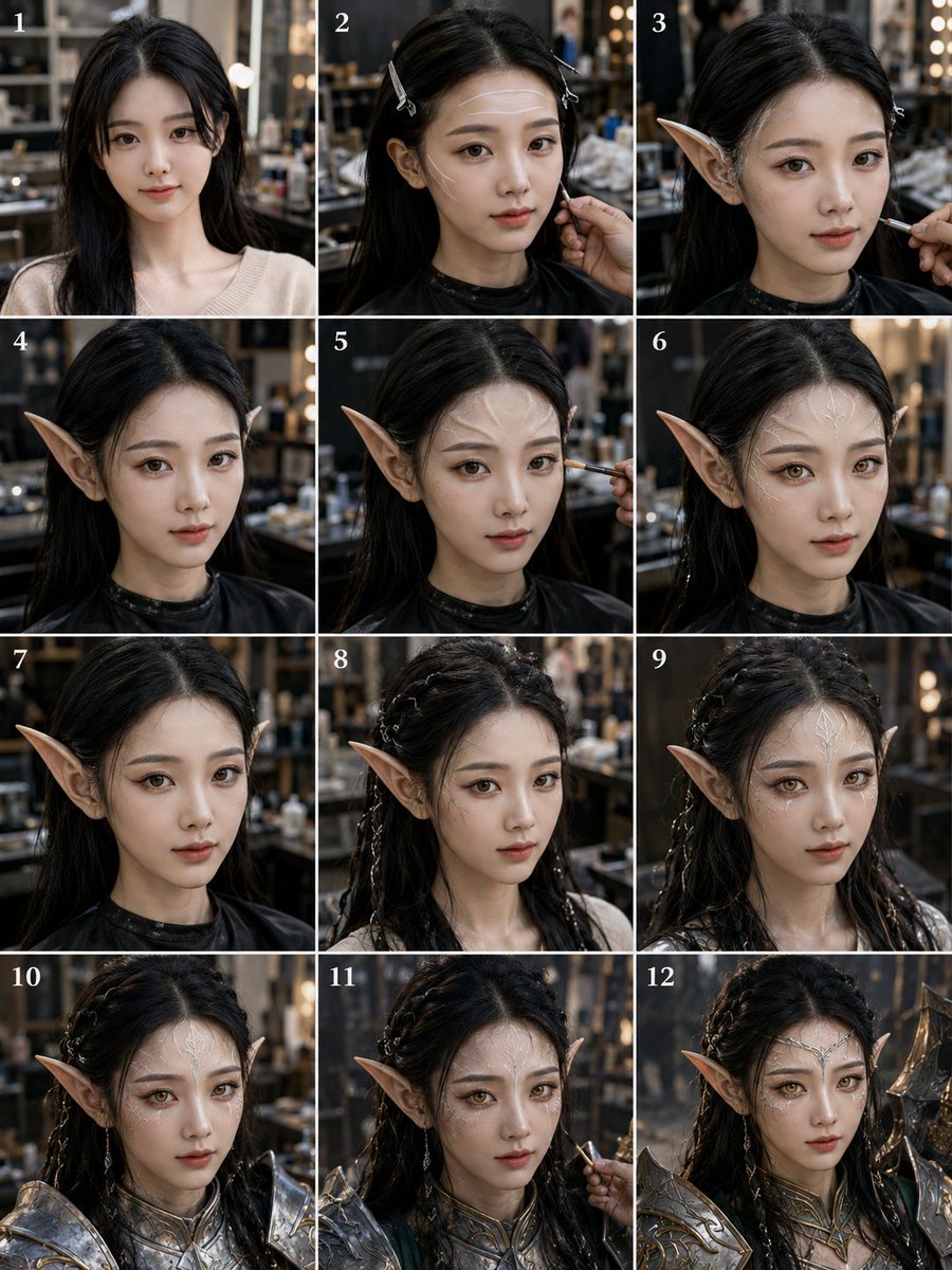 12-Panel Elf Warrior Transformation
