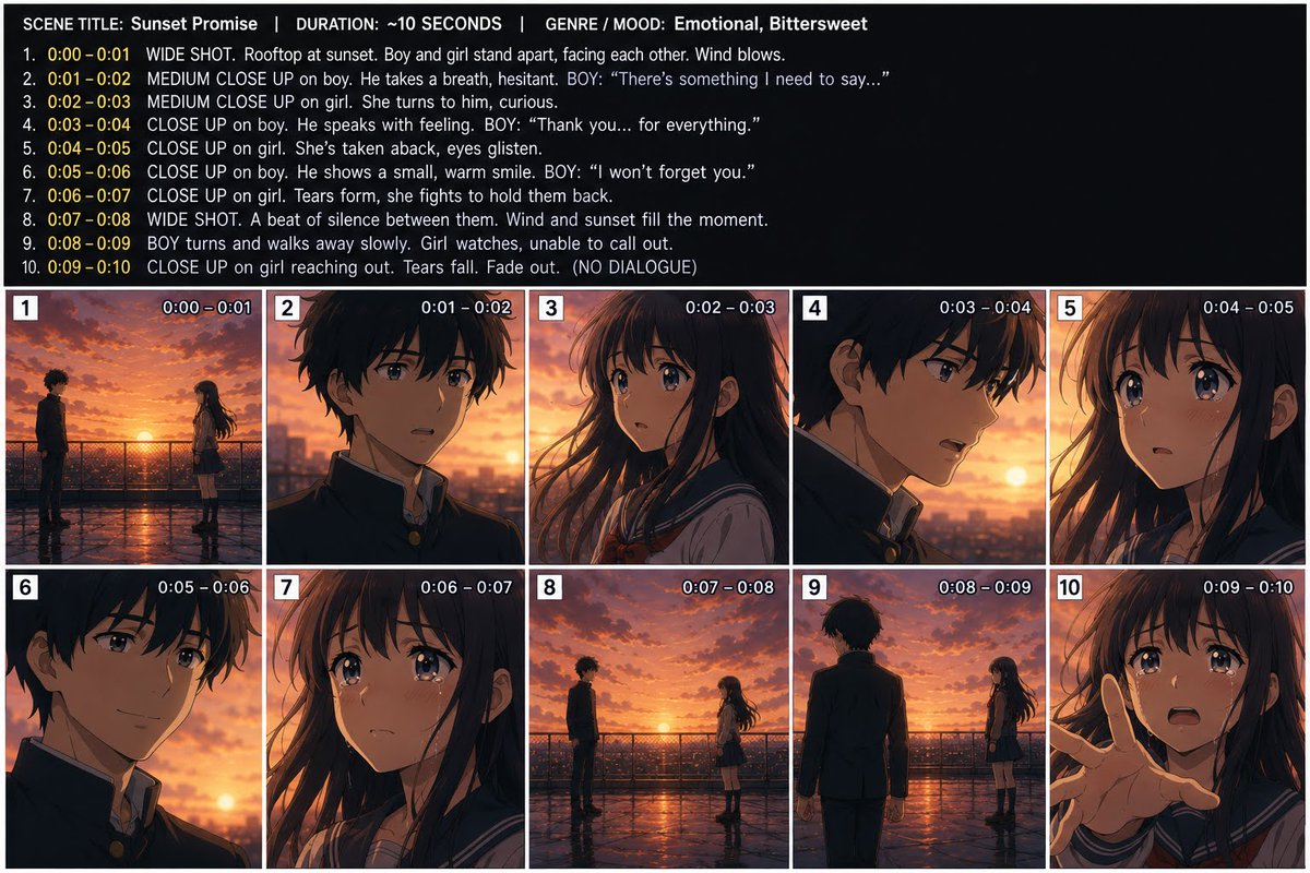 Sunset Promise Anime Storyboard Card