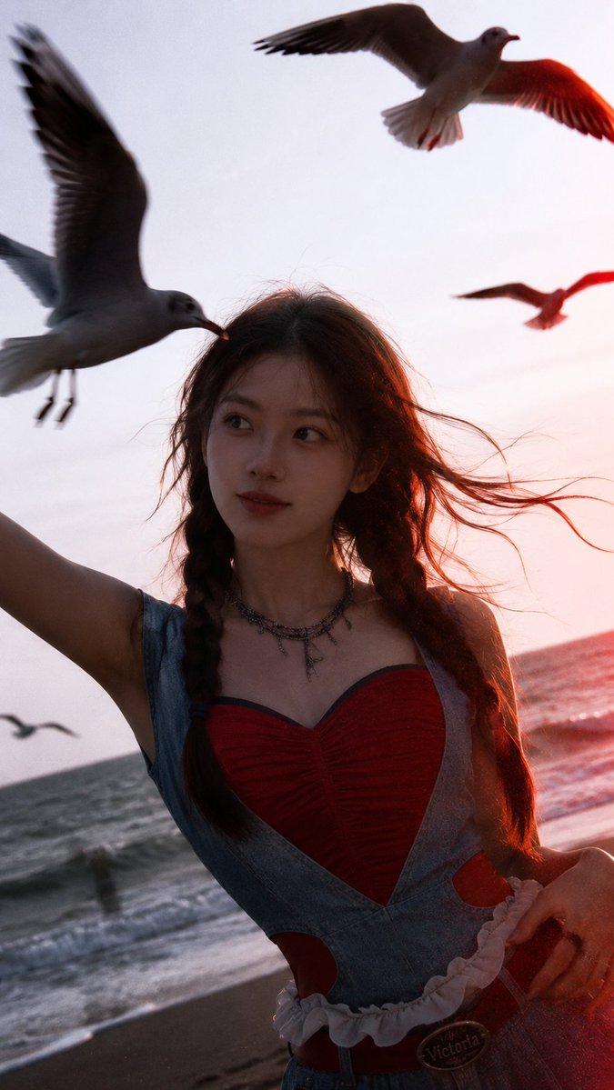 Cinematic Seaside Sunset Portrait
