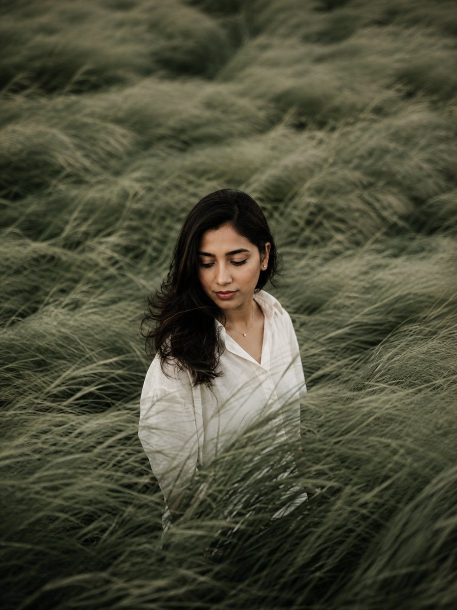 Introspective Sage Field Portrait