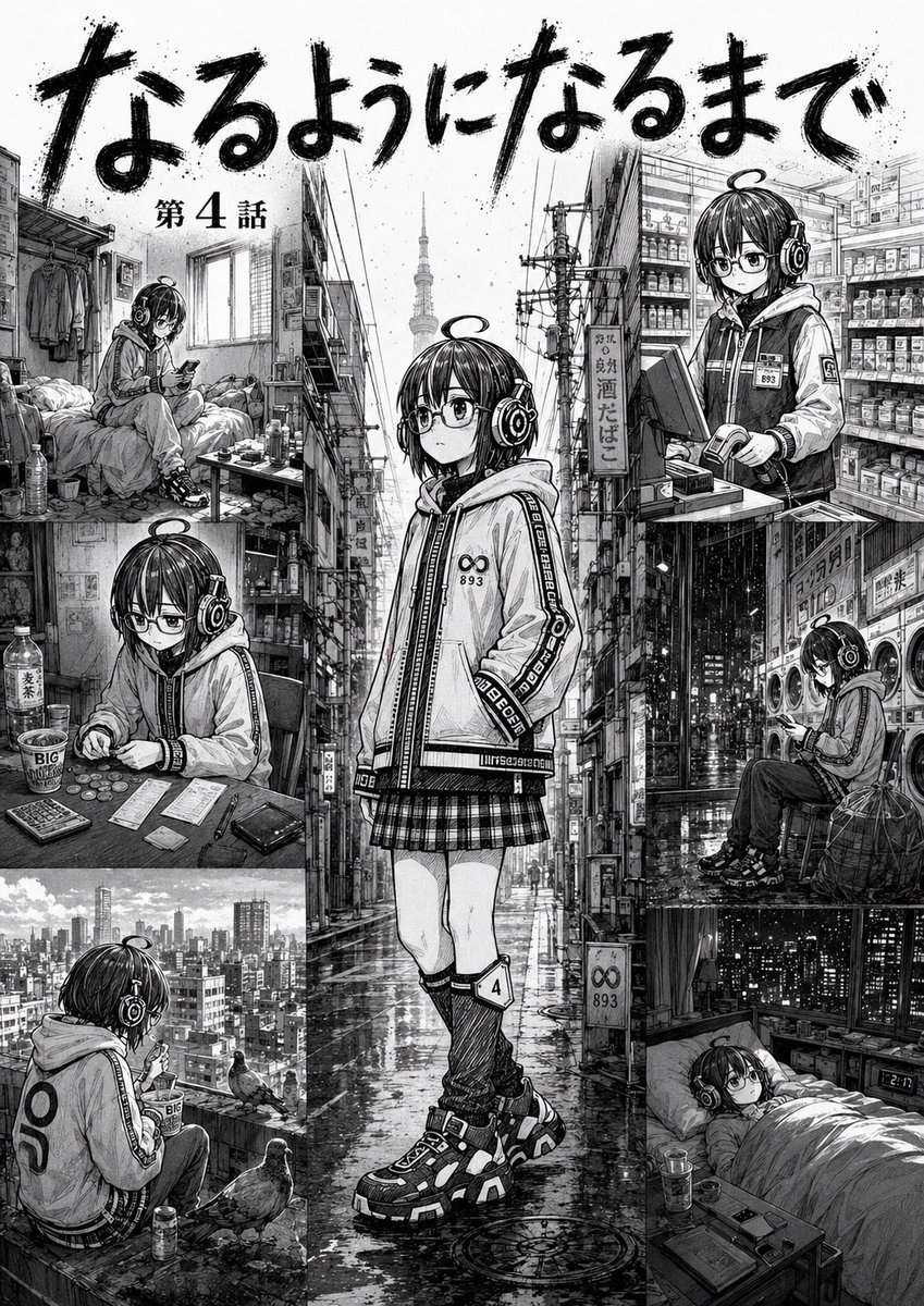 Monochrome Manga Chapter Collage