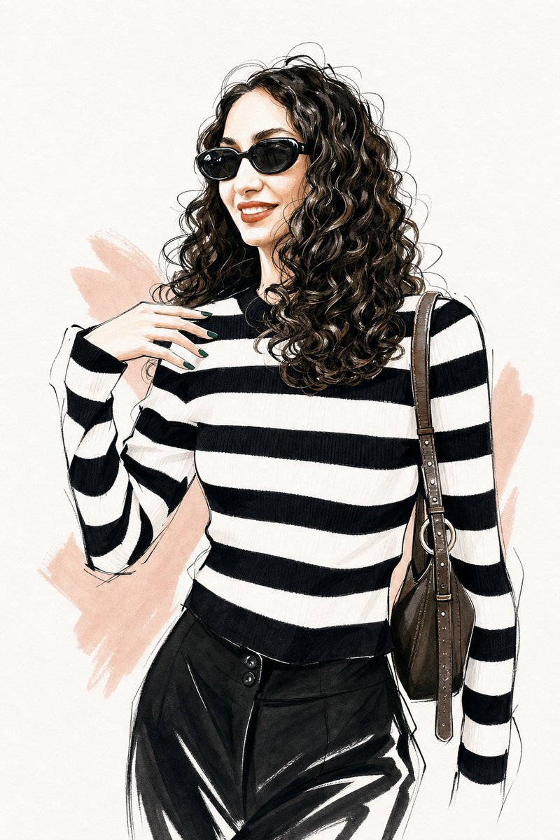 Vogue Style Fashion Illustration Sketch