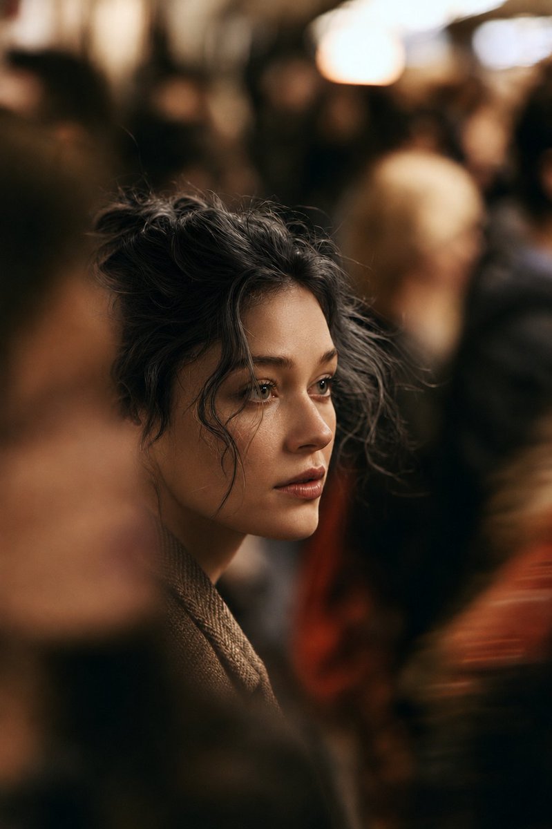 Cinematic Night City Street Portrait