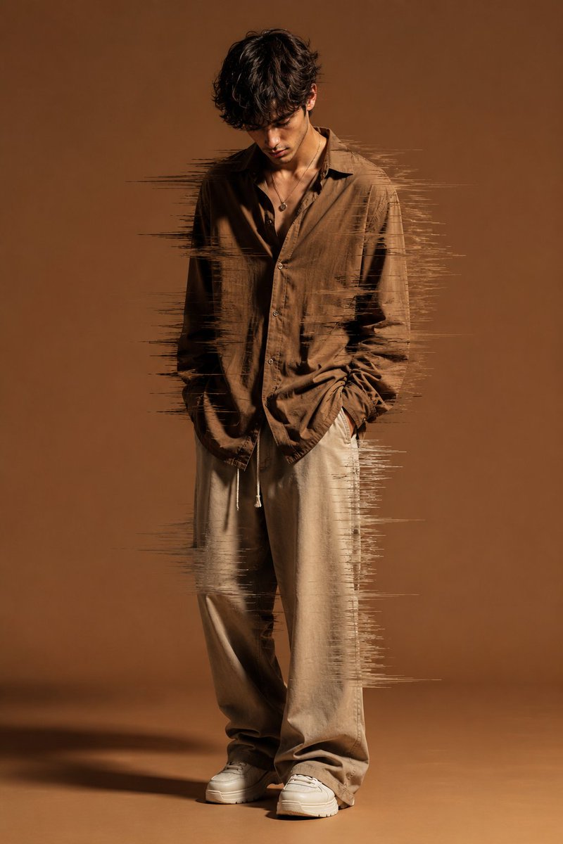 Editorial Fashion Glitch Portrait
