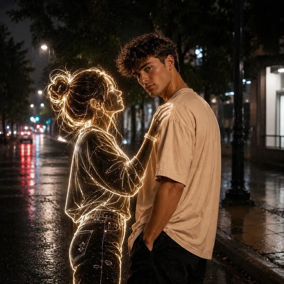 Neon Ghost Night Portrait