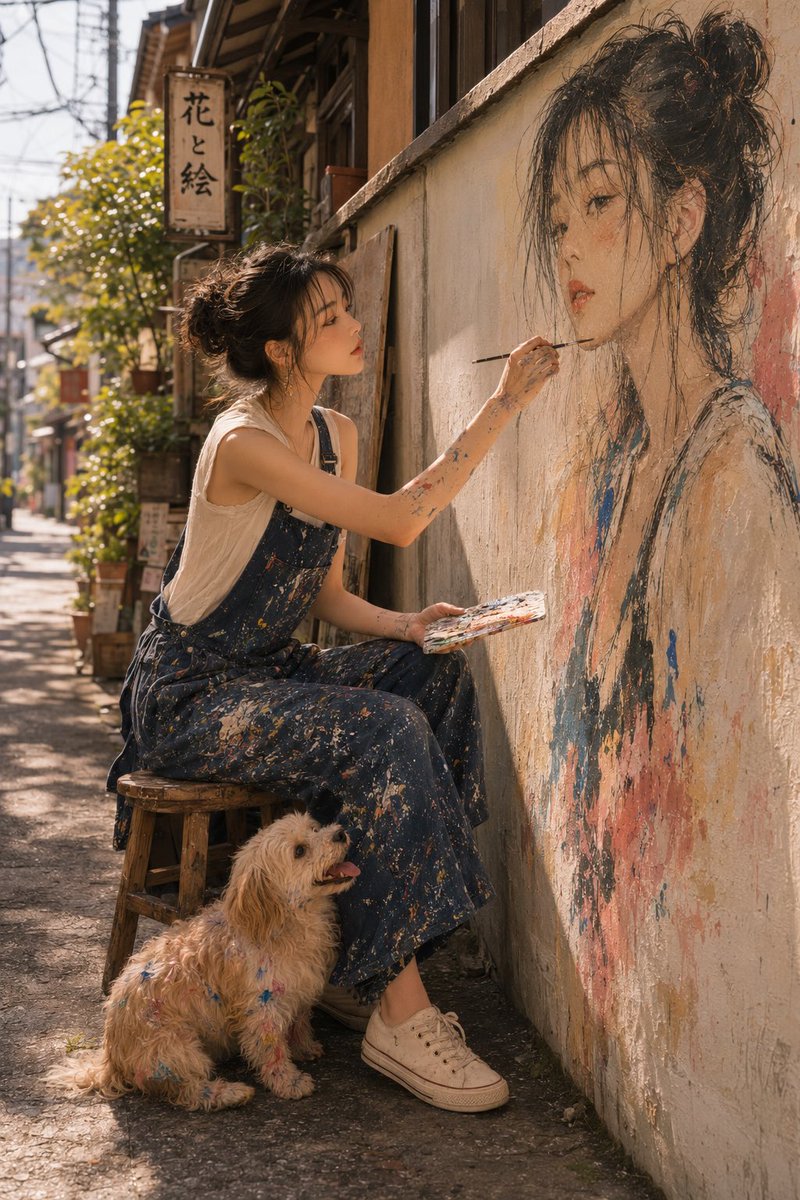 Realistic Outdoor Artist Portrait