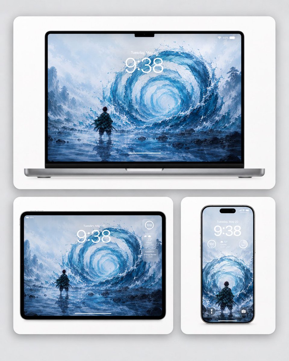 Water Breathing Device Wallpaper Mockup
