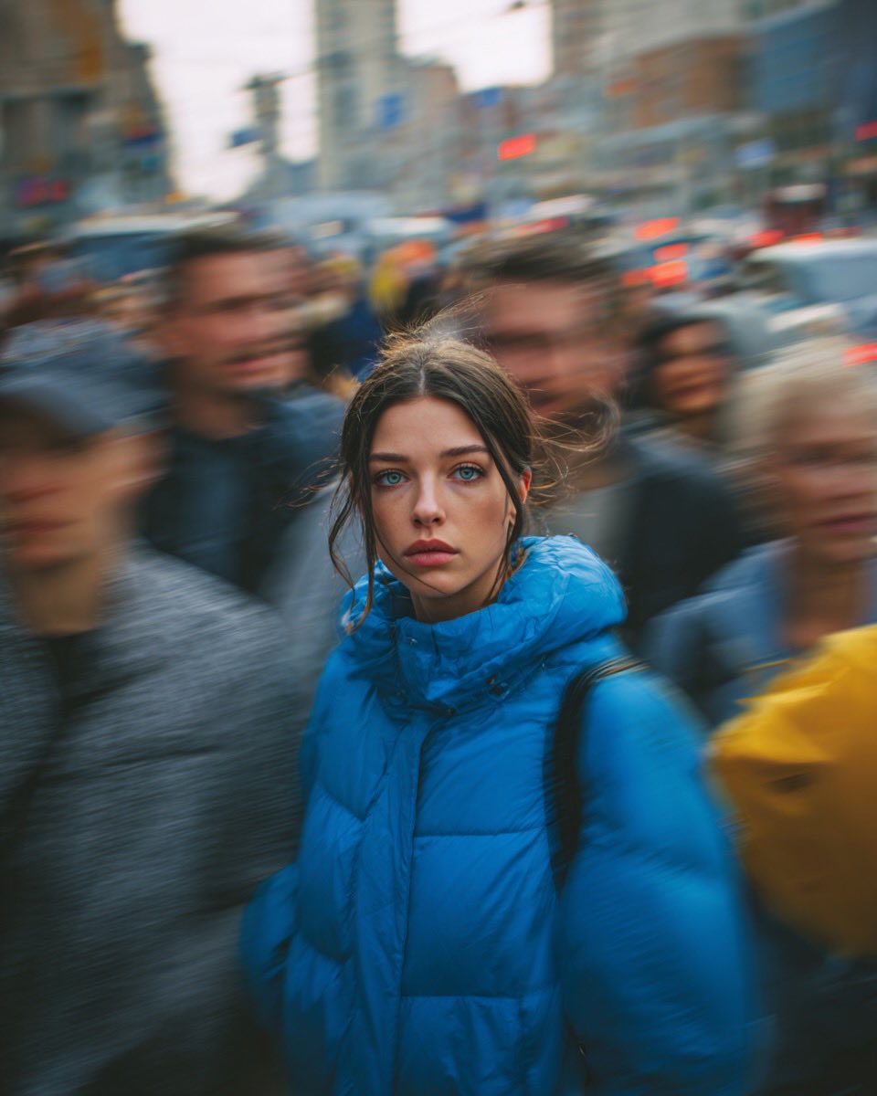 Cinematic Motion Blur Street Portrait